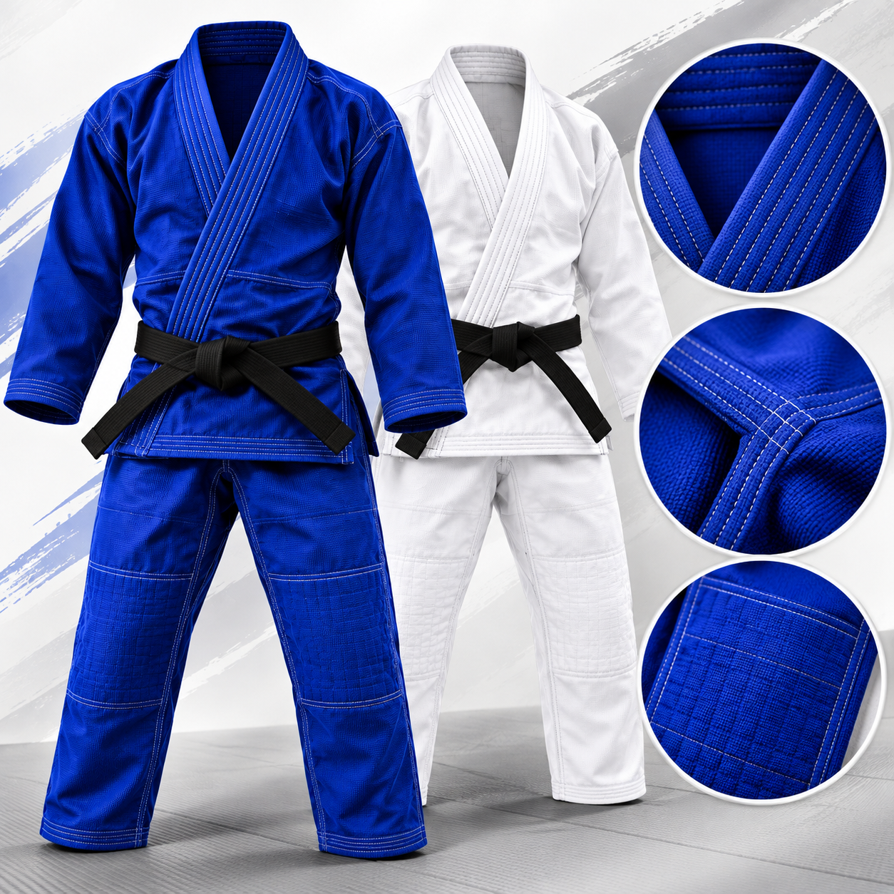 Kimono Jiu-Jitsu Reforçado A1 – Azul ou Branco